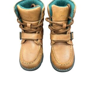 Polo by Ralph Lauren Tan and Teal Kids Boots